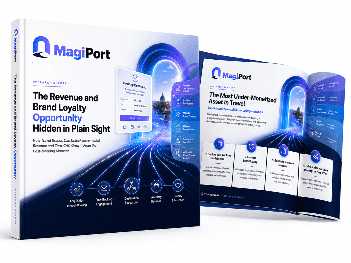 MagiPort research report: The Revenue and Brand Loyalty Opportunity Hidden in Plain Sight — printed cover and inside spread